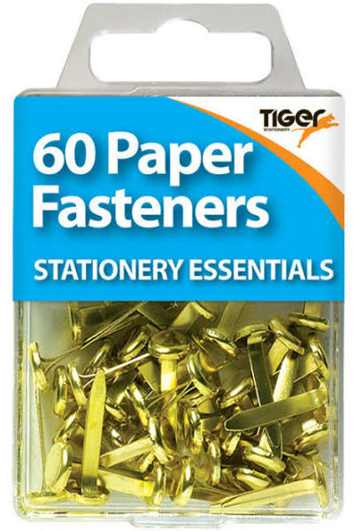 Tiger Paper Fasteners (Pack 60)
