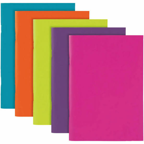 Polypropylene Covered Notebooks A5 40 Sheets Assorted Covers