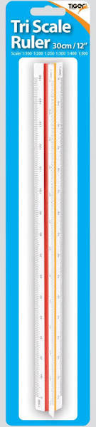 30CM/12 Inch Triangular Scale Ruler