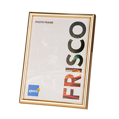 Kenro Frisco Series Gold Photo Frame 8x6” / 15x20cm Freestanding or Wall Hanging with Glass Front – FR1520G