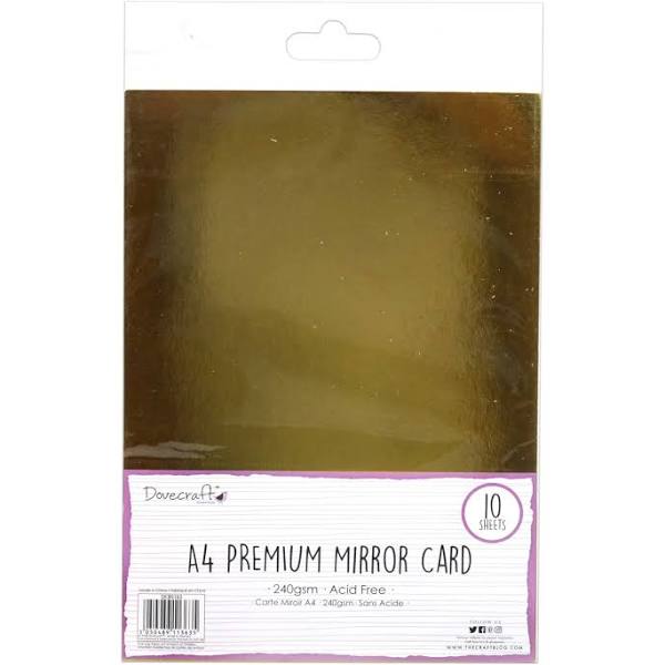 Club Thick Gold Card Mirror Gloss A4/270gsm x 4 Sheets