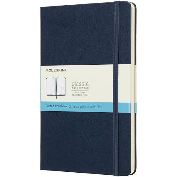 Moleskine Notebook Large Dotted Sapphire Blue Hard Cover