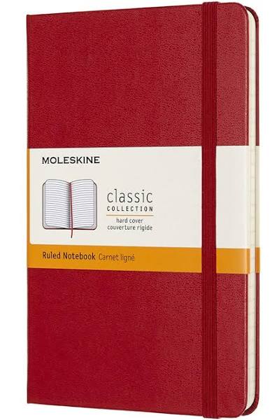 Moleskine Medium Hardcover Ruled Notebook Scarlet Red