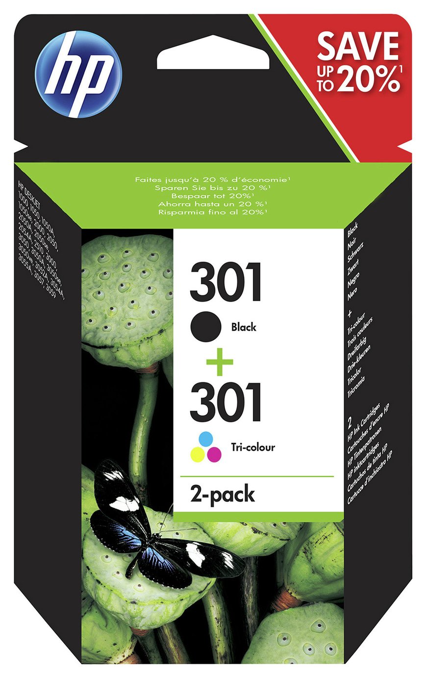 Hp 301 Black & Colour Ink Cartridge Comb Pack N9j72ae