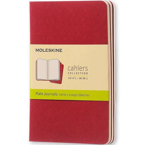 Moleskine Cahiers Pocket Plain Red Cover pkd3