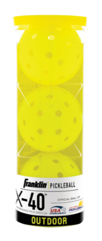 FRANKLIN OUTDOOR X-40 PICKLEBALL x3 BALLS