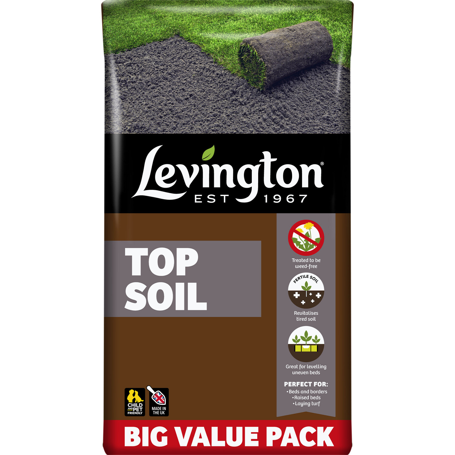 Levington Top Soil 30L - 3 for £15