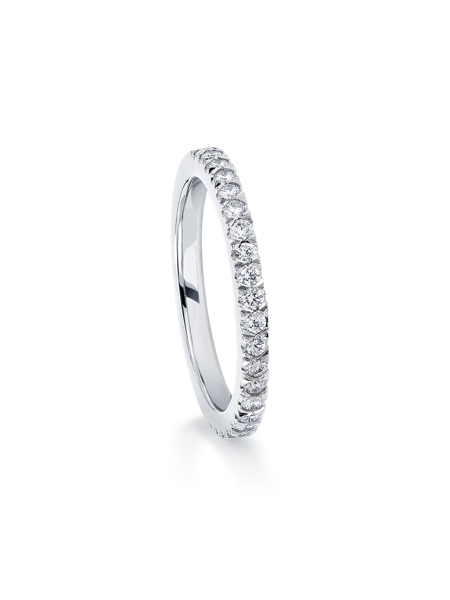 Vintage Half-Hoop Platinum Diamond Ring