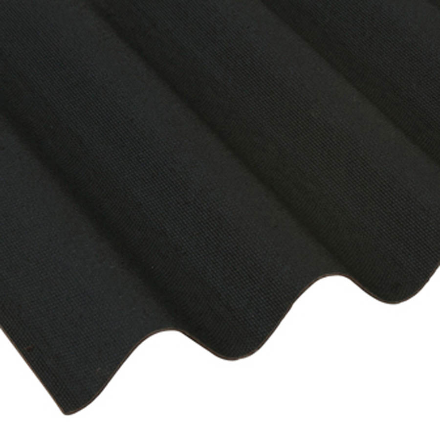 2m x 950mm Coroline Bitumen Roofing Sheet - Black