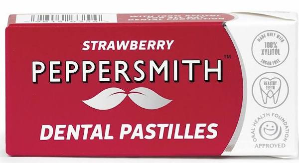 Peppersmith Dental Pastilles Strawberry 15g