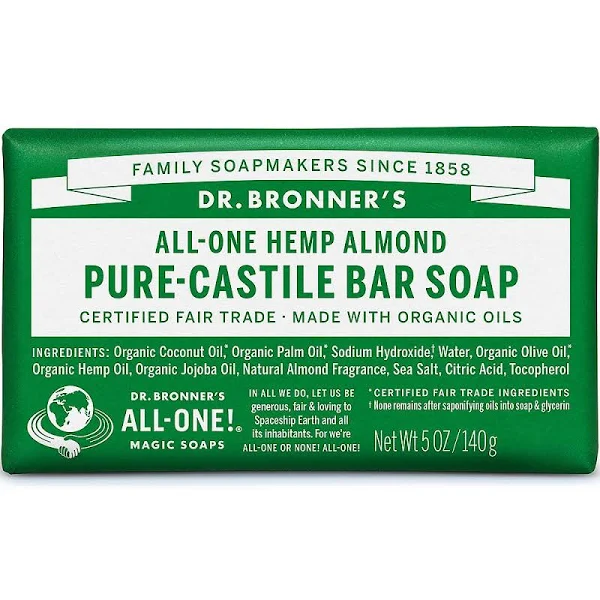 Dr Bronner's almond Soap Bar (140g)