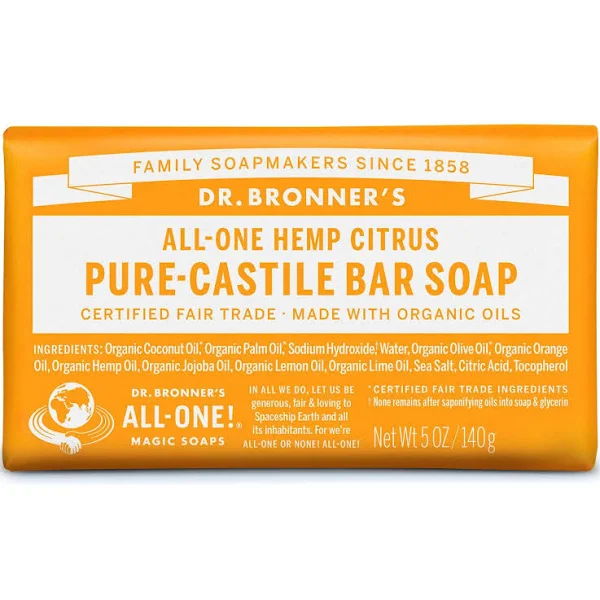 Dr. Bronner's Pure-Castile Bar Soap - Citrus 140g