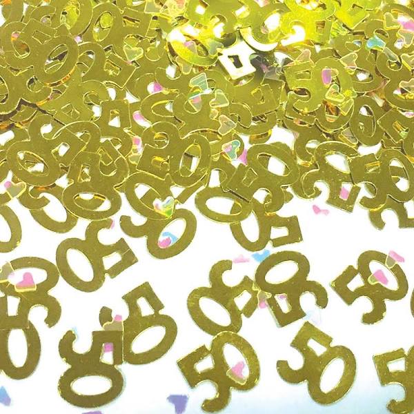 Gold 50Th Anniversary Table Confetti