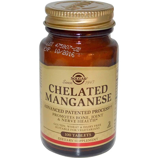 Solgar Chelated Manganese (100 Tablets)
