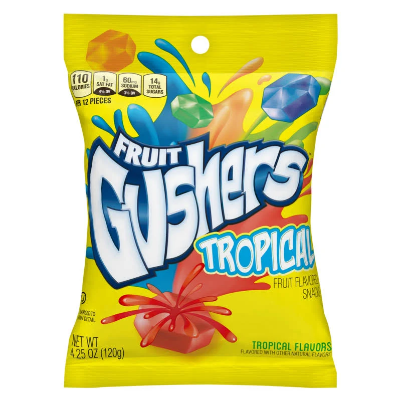 Fruit Gushers Fruit Flavored Snacks, Tropical - 4.25 oz