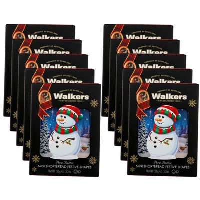 Walker's Mini Shortbread Festive Shapes Cookies - Case of 10/5.3 oz