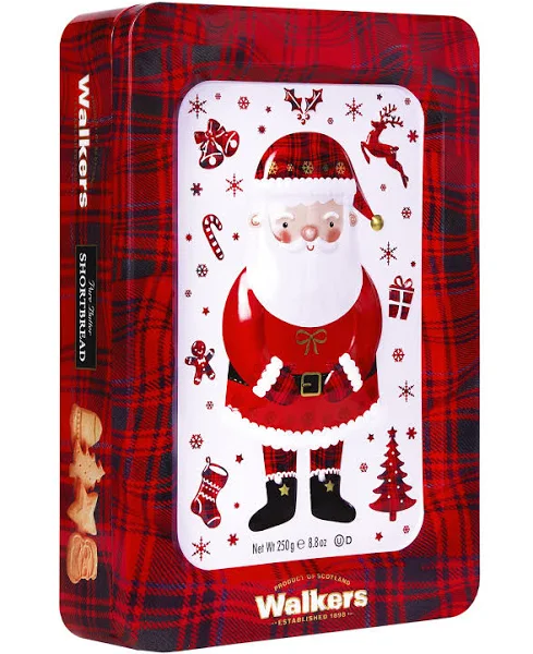 Walkers Shortbread Tin - Santa - 8.8oz