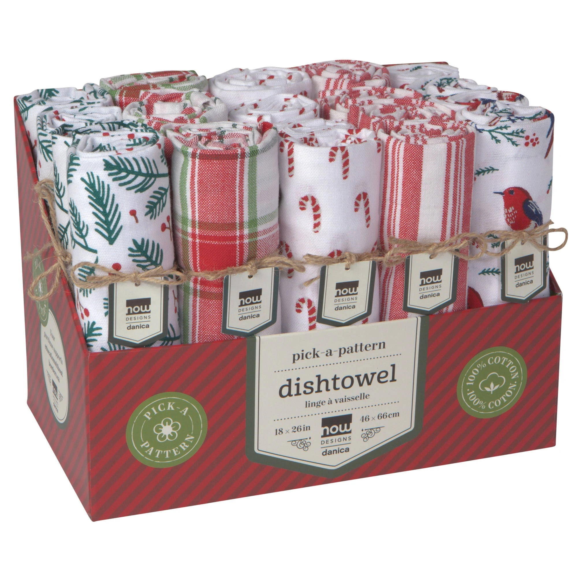 Now Designs Dishtowel: Merry & Bright Birds