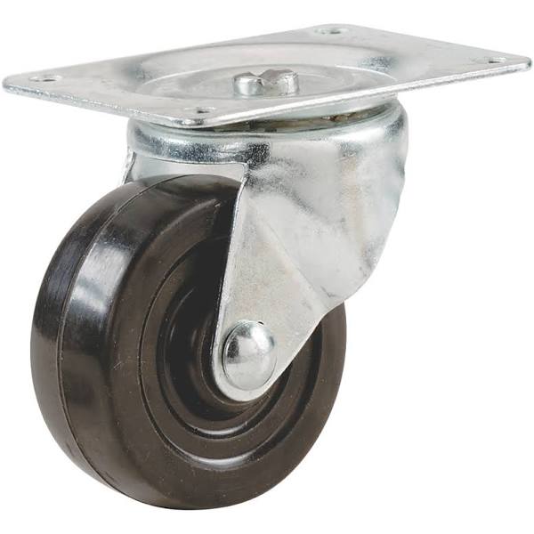 Select Hardware 24405 Single Wheel Furniture Castor, Black, Set of 2, 40mm