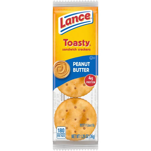 Lance Toasty Sandwich Crackers, Peanut Butter - 1.29 oz