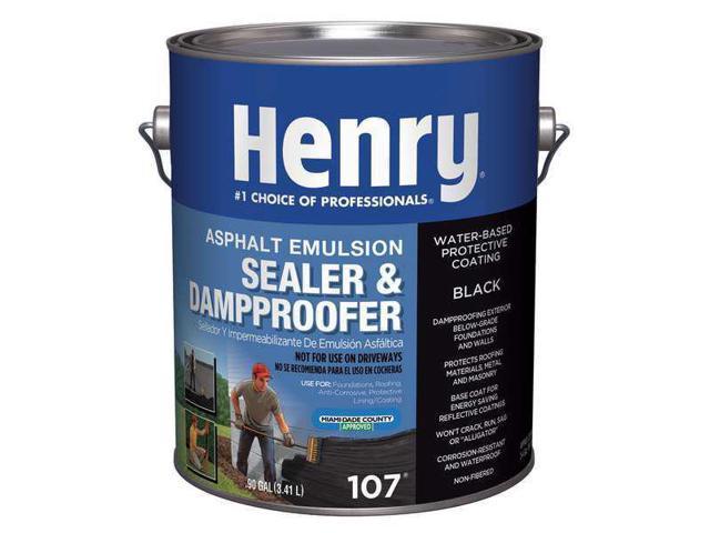 HENRY HE107046 Sealer & Dampproofer, 1 gal, Black