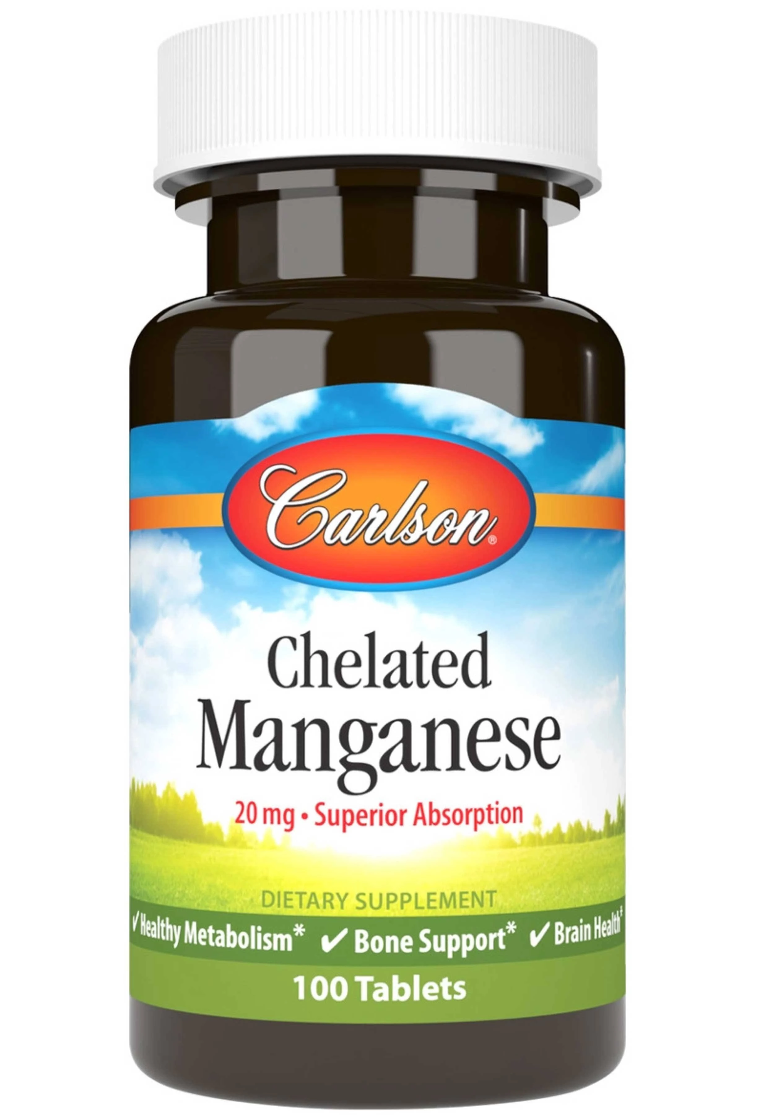 Carlson Labs Chelated Manganese, Tablets - 100 count