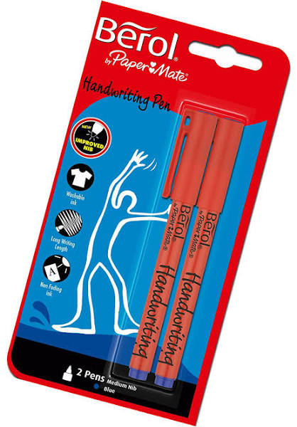 Berol by Paper Mate Handwriting - Fibre-tip pen - blue - 0.6 mm - medium - pack of 2