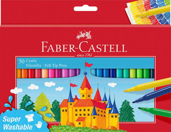 Faber- Castell Castle Super Washable Felt Tip Pens