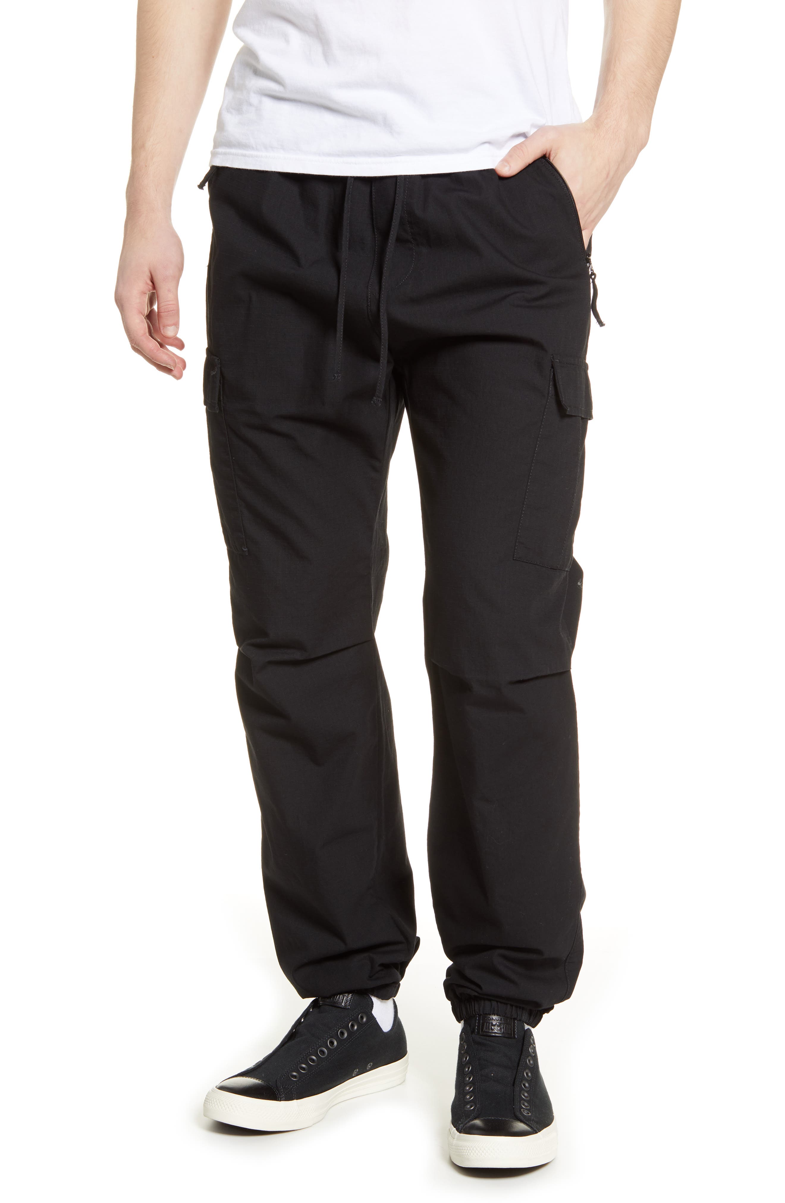 Men's Carhartt Work In Progress Cargo Jogger Pants, Size X-Large - Black