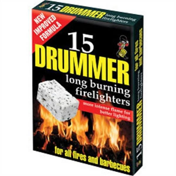 Drummer White Firelighters Pack 15
