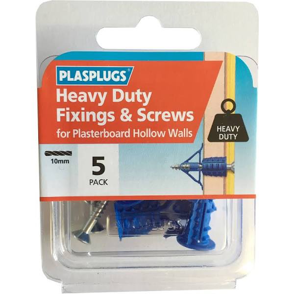 Plasplugs HWHS010 Heavy-Duty Fixings & Screws (Pack 10)
