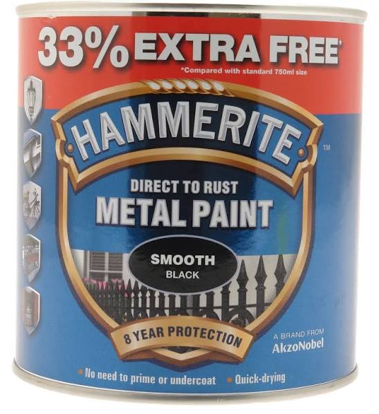 Hammerite Metal Paint Smooth 750ml Black