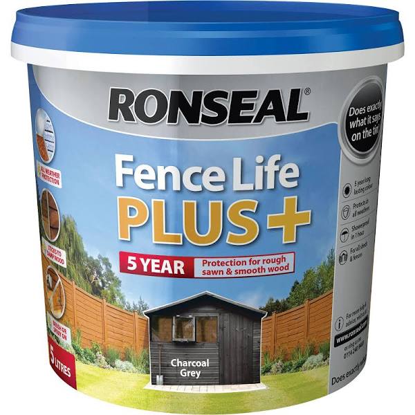 Ronseal Charcoal Grey 5 Litre Fence Life Plus