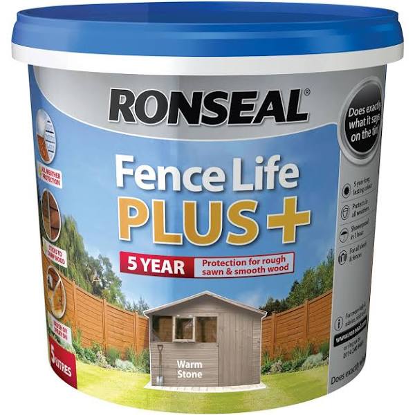 Ronseal - Fence Life Plus+ Warm Stone 5 Litre