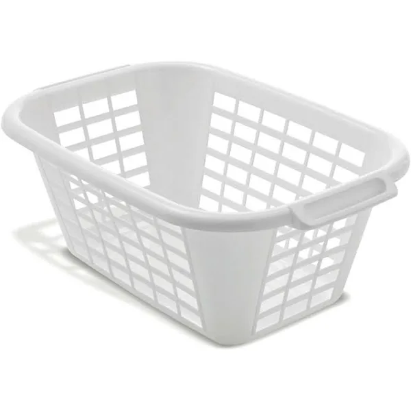 Addis Rectangular Laundry Basket 40 Litre : White