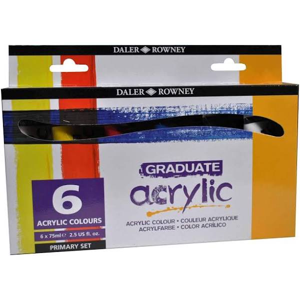 Daler Rowney - DAL GRADUATE ACRYLIC PRIMARY SET 6X75ML - D123900026