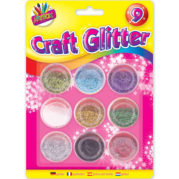 Artbox 9 Metallic Colour Glitter Pots