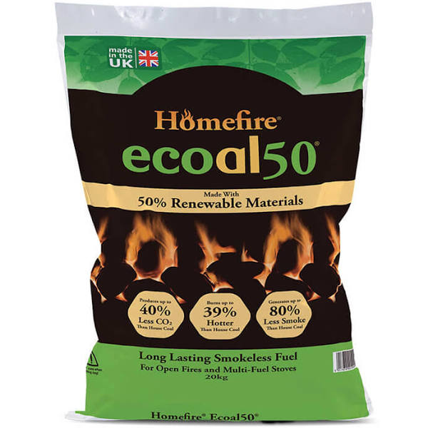 Ecoal 50 Smokeless Coal - 20kg