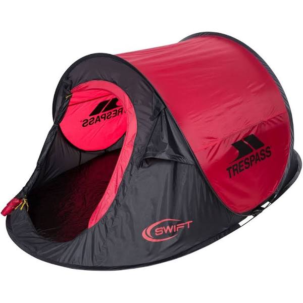 Trespass Swift2 Red Waterproof 2 Man Pop Up Tent - Red - Each