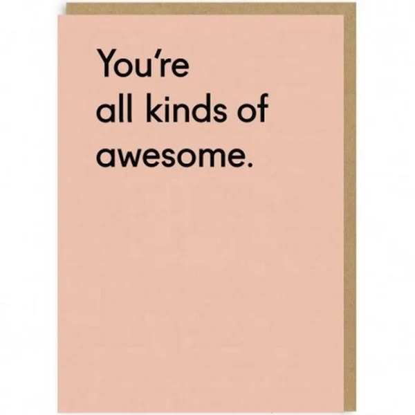 Over the C - Youre Awesome Card - GCL009