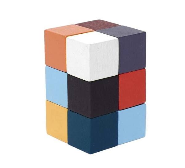 Kikkerland Elasti Cube 3D Wooden Puzzle GG165 (D)