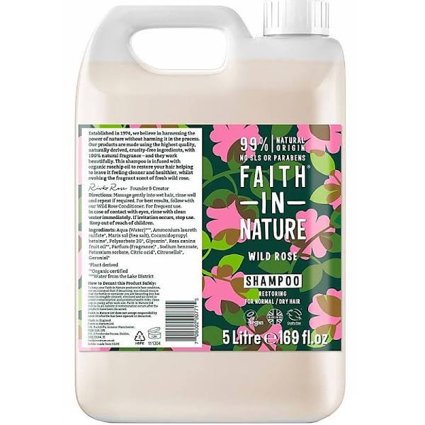 Faith in Nature Shampoo Wild Rose 5L
