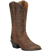 Ariat Women's Heritage Western Round  Toe Boot - 6 B - Distressed Brown