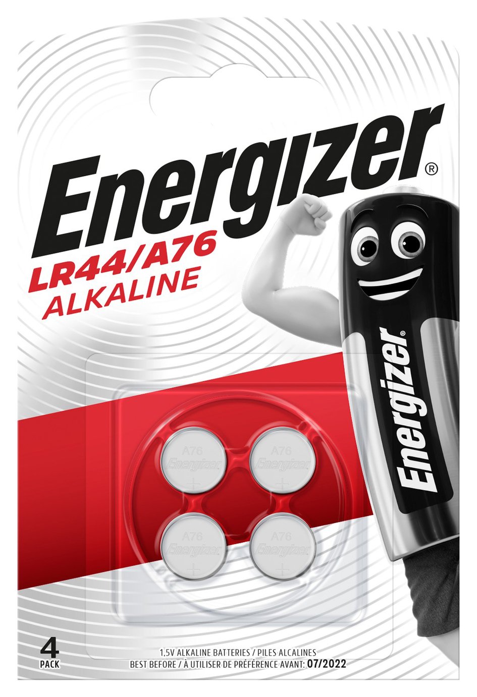 4 X Energizer Lr44 1.5v Alkaline Button Cell Batteries. Free Uk Postage