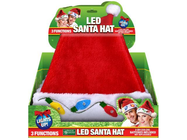 Shawshank LEDz Magic Seasons LED Santa Hat Plush 1 pc - Total Qty: 12
