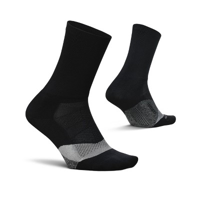 Feetures Elite Light Cushion Mini Crew Sock - Running Socks for Women and Men - Targeted Compression - Moisture Wicking