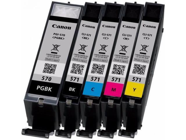 Canon PGI-570 + CLI-571 BK/C/M/Y Ink Cartridge, Standard Yield