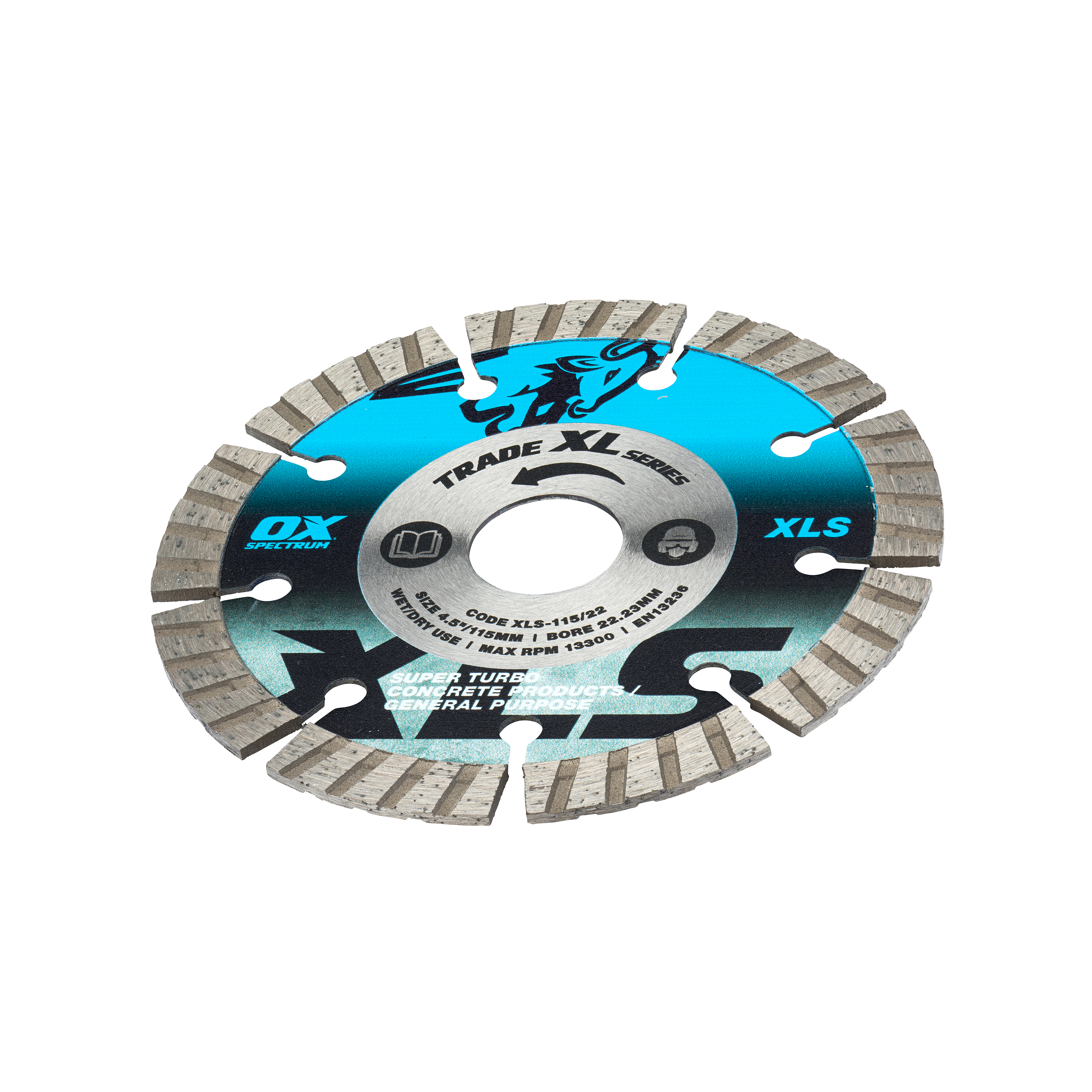Trade XL Super - Turbo Segmented Diamond Blade - Concrete & GP - 115/22.23mm