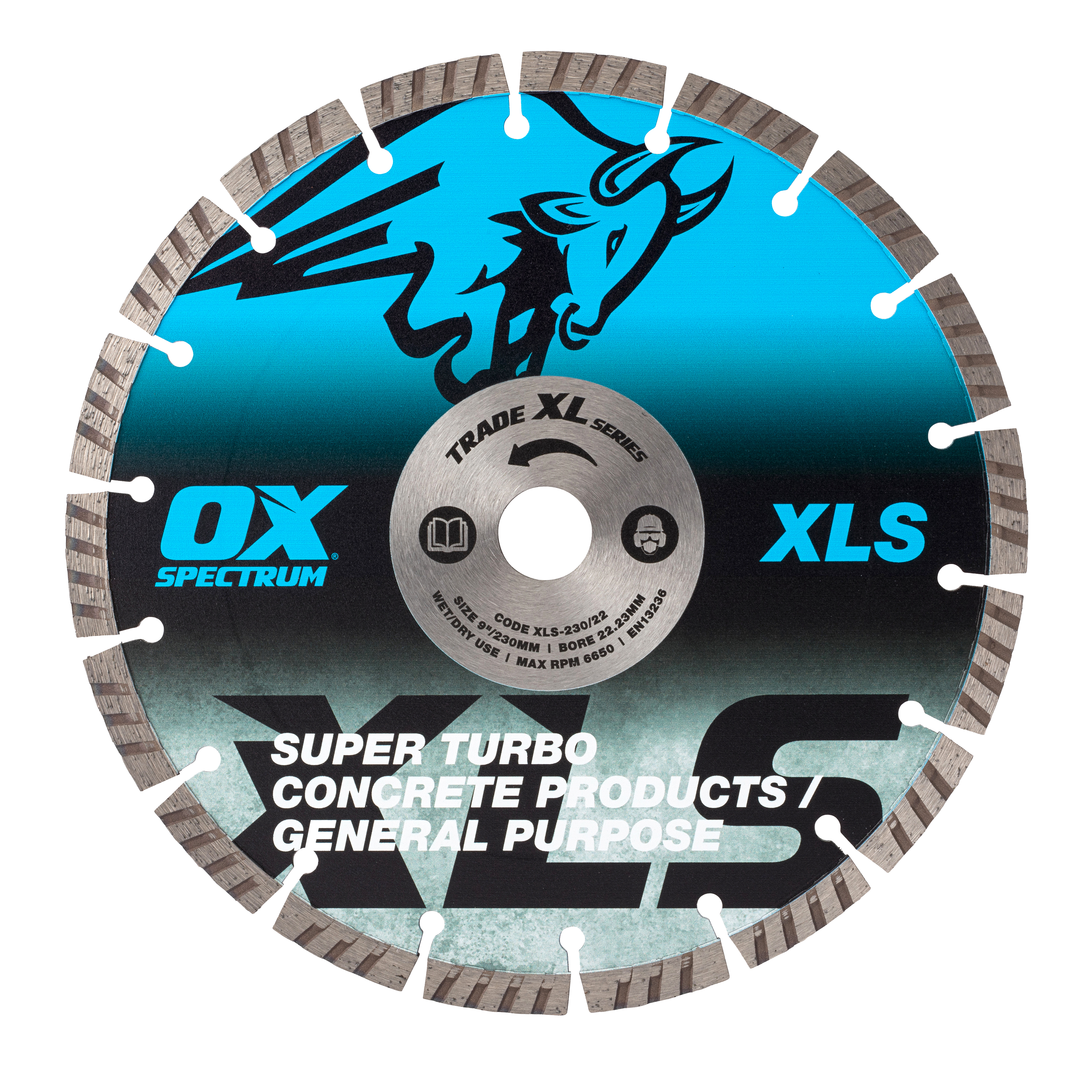 Trade XL Super - Turbo Segmented Diamond Blade - Concrete & GP - 230/22.23mm