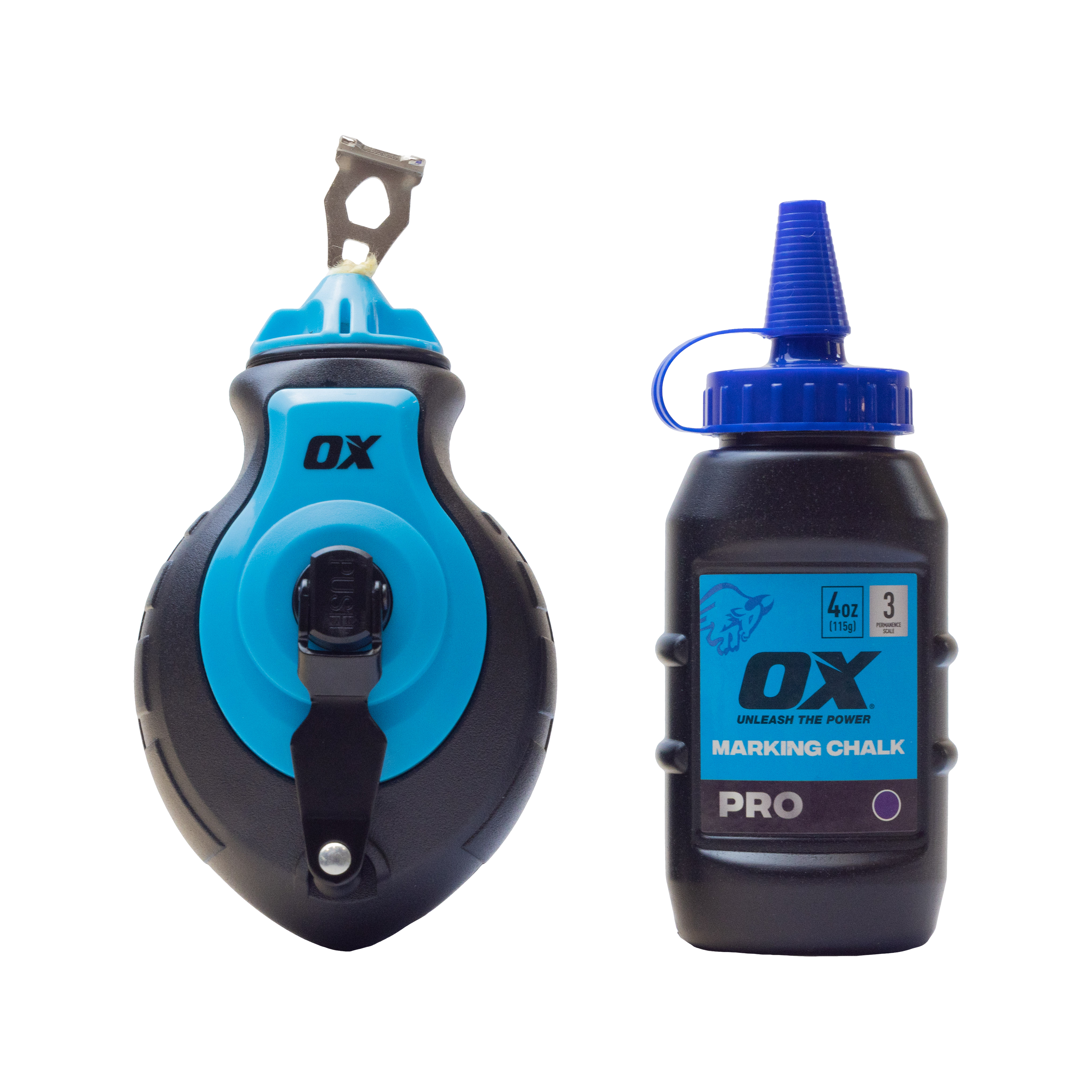 OX Pro Aluminium Kevlar Chalk Line Reel and Refill